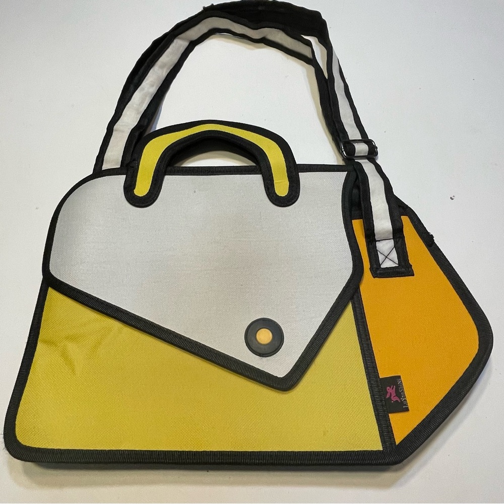 Luyan Shini Yellow and White Cartoon style messenger  bag